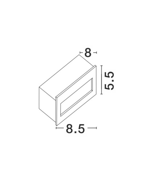 ΑΠΛΙΚΑ LED 2W ΧΩΝΕΥΤΗ  726403 ΛΕΥΚΟ ΙΡ54