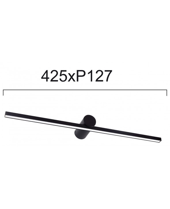 ΑΠΛΙΚΑ LED ΜΠΑΝΙΟΥ LED 10W 4236101 3000K ΜΑΥΡΟ ΙΡ44