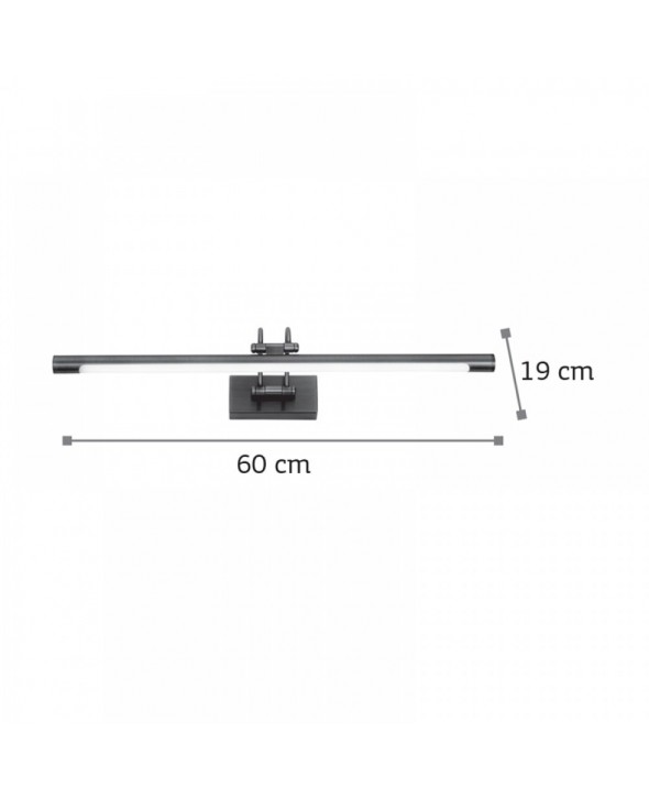 ΑΠΛΙΚΑ LED 12W 1044A 3000K ΜΑΥΡΟ