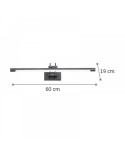 ΑΠΛΙΚΑ LED 12W 1044A 3000K ΜΑΥΡΟ