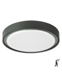 ΠΛΑΦΟΝΙΕΡΑ ΟΡΟΦΗΣ LED 15W 4283100 3000Κ ΜΕ ΑΙΣΘΗΤΗΡΑ ΚΙΝΗΣΗΣ  ΜΑΥΡΟ IP65