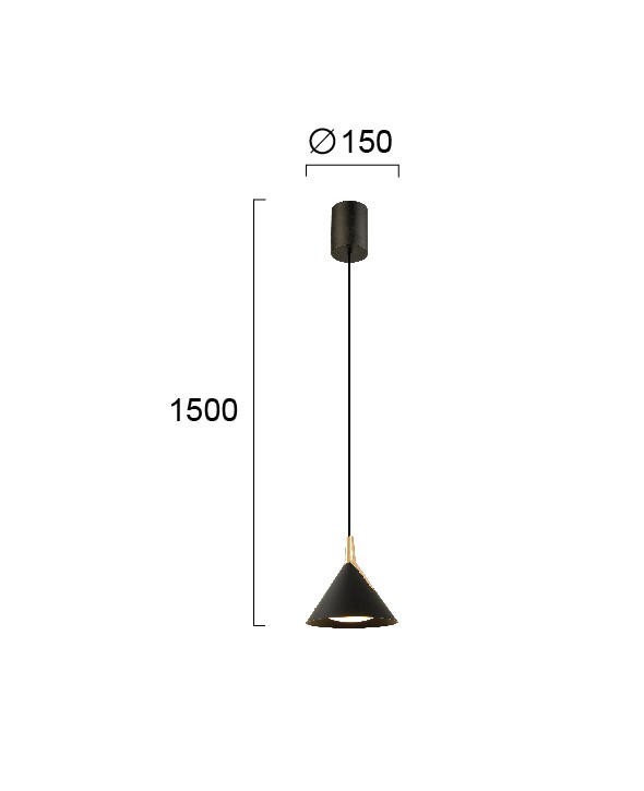 ΦΩΤΙΣΤΙΚΟ ΚΡΕΜΑΣΤΟ LED 9W 4274000 3000K ΜΑΥΡΟ