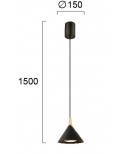 ΦΩΤΙΣΤΙΚΟ ΚΡΕΜΑΣΤΟ LED 9W 4274000 3000K ΜΑΥΡΟ