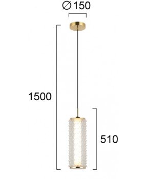 ΦΩΤΙΣΤΙΚΟ ΚΡΕΜΑΣΤΟ LED 18W 4294700 3000K ΔΙΑΦΑΝΟ-ΧΡΥΣΟ 2