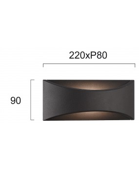 ΑΠΛΙΚΑ LED 6W 4227200 3000K ΑΝΘΡΑΚΙ 2