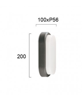 ΑΠΛΙΚΑ LED 7W 4171601 3000K ΑΝΘΡΑΚΙ IP54 2