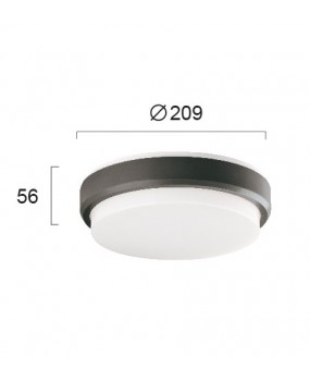 ΠΛΑΦΟΝΙΕΡΑ LED 10W 4141701 ΑΝΘΡΑΚΙ 2