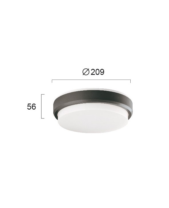 ΠΛΑΦΟΝΙΕΡΑ LED 10W 4141701 ΑΝΘΡΑΚΙ