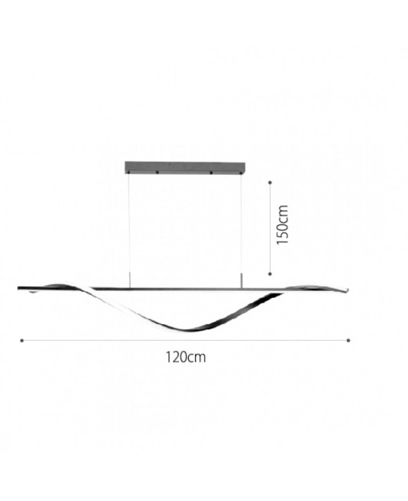ΦΩΤΙΣΤΙΚΟ ΚΡΕΜΑΣΤΟ LED 40W 6084-BL 3CCT SWITCH ΜΑΥΡΟ