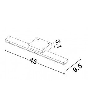 ΑΠΛΙΚΑ ΜΠΑΝΙΟΥ LED 12W 9136172 3000K ΑΝΘΡΑΚΙ IP44 2