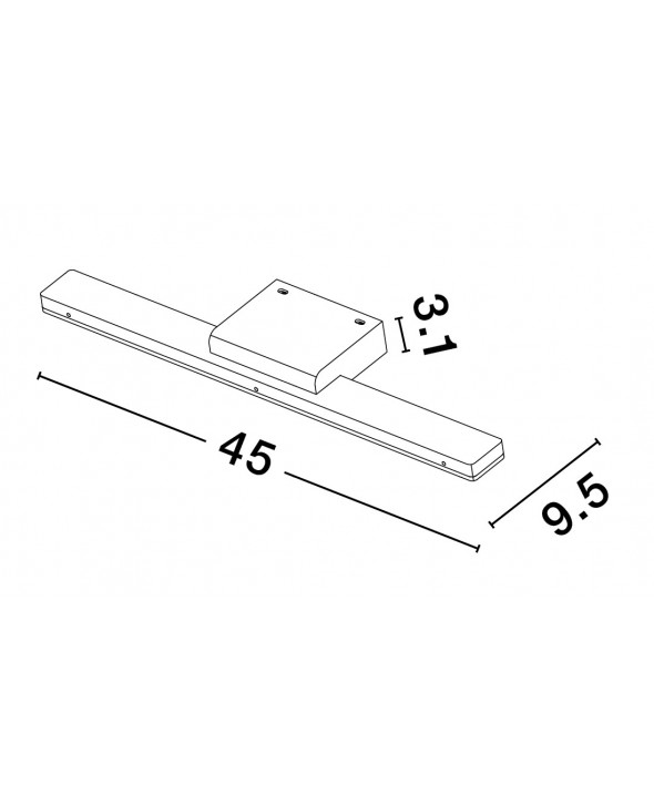 ΑΠΛΙΚΑ ΜΠΑΝΙΟΥ LED 12W 9136172 3000K ΑΝΘΡΑΚΙ IP44