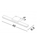 ΑΠΛΙΚΑ ΜΠΑΝΙΟΥ LED 12W 9136172 3000K ΑΝΘΡΑΚΙ IP44