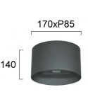 ΑΠ΄ΛΙΚΑ ΑΛΟΥΜΙΝΙΟΥ LED 11W 4295000 3000K ΑΝΘΡΑΚΙ IP54