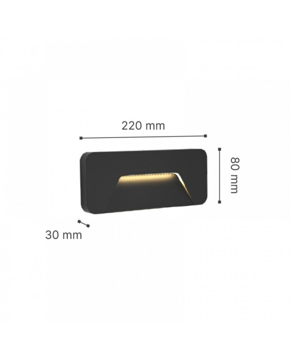 ΑΠΛΙΚΑ LED 3W 80202020 3000/4000K/6000K ΛΕΥΚΟ ΙΡ65