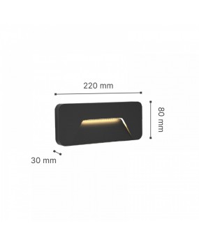 ΑΠΛΙΚΑ LED 3W 80202040 3000/4000K/6000K ΑΝΘΡΑΚΙ  ΙΡ65 2
