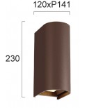 ΑΠΛΙΚΑ ΤΟΙΧΟΥ LED 20W 4310002 3000K-6500K ΚΑΦΕ ΙΡ65