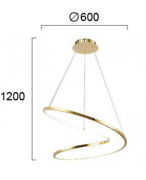 ΦΩΤΙΣΤΙΚΟ ΚΡΕΜΑΣΤΟ LED 41W 4281300 3000K ΧΡΥΣΟ 2