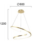 ΦΩΤΙΣΤΙΚΟ ΚΡΕΜΑΣΤΟ LED 41W 4281300 3000K ΧΡΥΣΟ