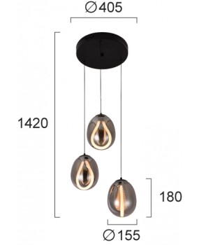 ΦΩΤΙΣΤΙΚΟ ΚΡΕΜΑΣΤΟ LED 23W 4311900 3000 ΦΥΜΕ 2