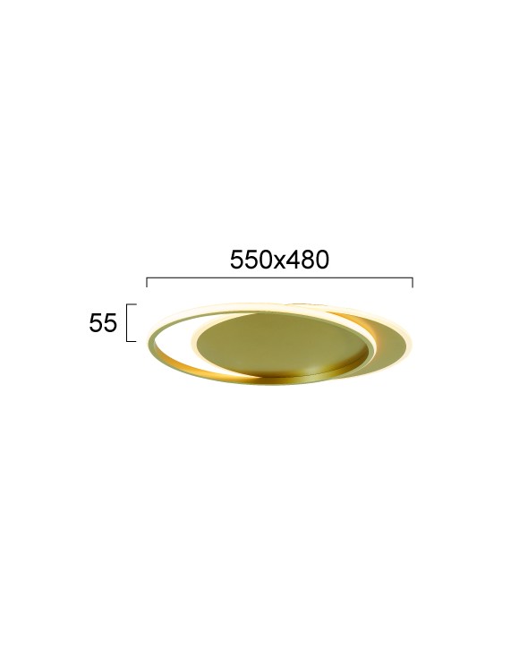 ΦΩΤΙΣΤΙΚΟ ΟΡΟΦΗΣ LED 43W 4301902 3000K ΧΡΥΣΟ
