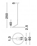 ΦΩΤΙΣΤΙΚΟ ΚΡΕΜΑΣΤΟ LED 31W 9088148 2700K-3000K-4000K ΜΑΥΡΟ CCT