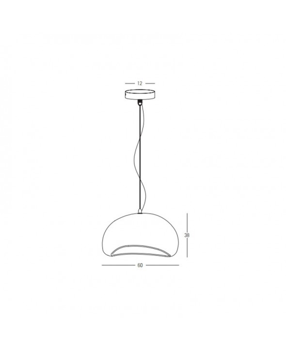 ΦΩΤΙΣΤΙΚΟ ΚΡΕΜΑΣΤΟ 23162 Φ60 METAL FIBERGLASS