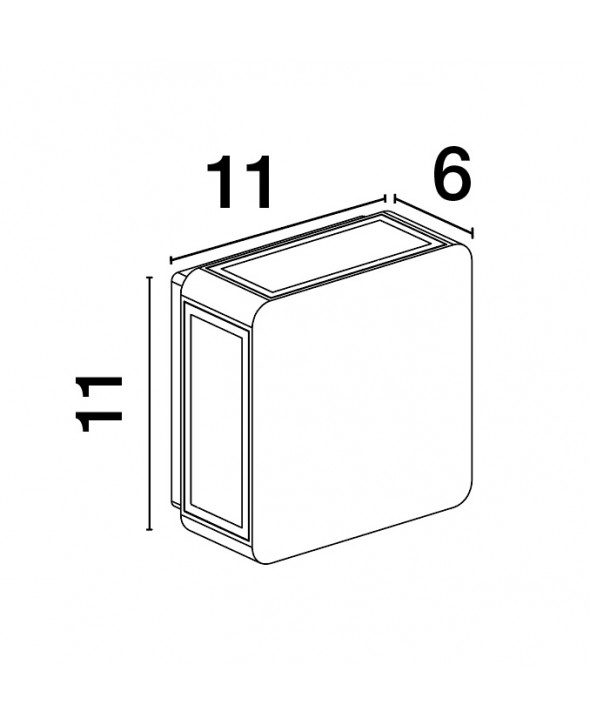 ΑΠΛΙΚΑ LED 8W 9492580 3000K ΑΝΘΡΑΚΙ ΙΡ65