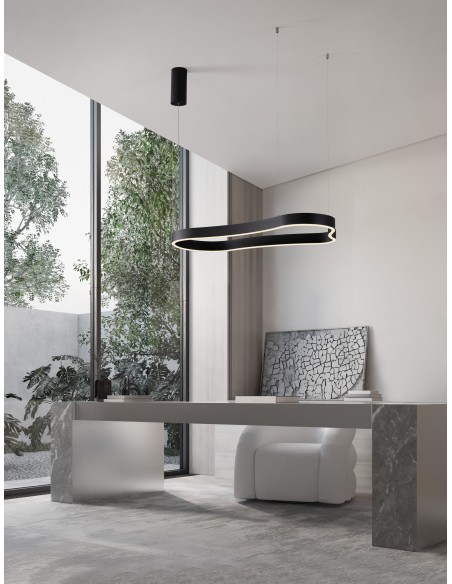 ΦΩΤΙΣΤΙΚΟ ΚΡΕΜΑΣΤΟ LED 52W 9345691 3000K ΜΑΥΡΟ TRIAC DIMMABLE