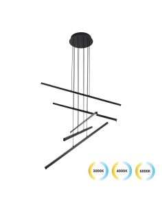 ΦΩΤΙΣΤΙΚΟ ΚΡΕΜΑΣΤΟ LED 60W 4301400 ΜΑΥΡΟ 3000Κ-4000Κ-6000Κ