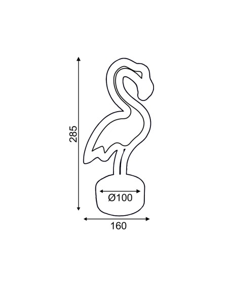ΦΛΑΜΙΝΓΚΟ, 49 NEON LED ΛΑΜΠΑΚΙΑ ΜΕ ΜΠΑΤΑΡΙΑ (3xAA)/USB, ΡΟΖ, IP20, 16x10x28.5cm  X04497314