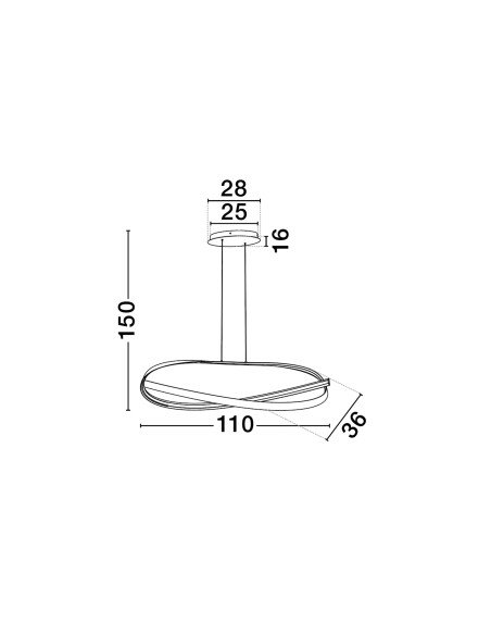 ΦΩΤΙΣΤΙΚΟ ΚΡΕΜΑΣΤΟ LED 47W CCT 9104717 ΛΕΥΚΟ DIMMABLE