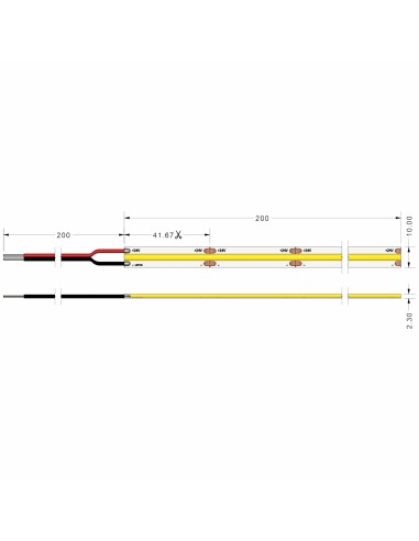 ΤΑΙΝΙΑ LED ΤΩΡΑ COB 24V 9W IP20 3000Κ 5m 50-2015