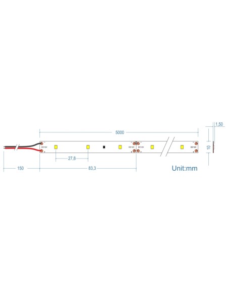 ΤΑΙΝΙΑ LED 12V 7.2W IP20 4000K  0617