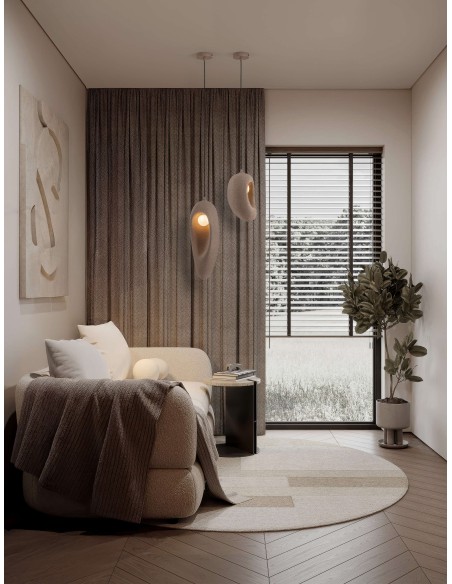 ΦΩΤΙΣΤΙΚΟ ΚΡΕΜΑΣΤΟ 9002686  Stone Brown Polyurethane & Resin