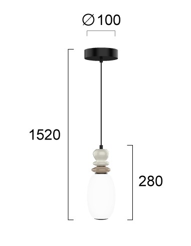 ΦΩΤΙΣΤΙΚΟ ΚΡΕΜΑΣΤΟ 4330800 GEMMA LED 7W 3000K