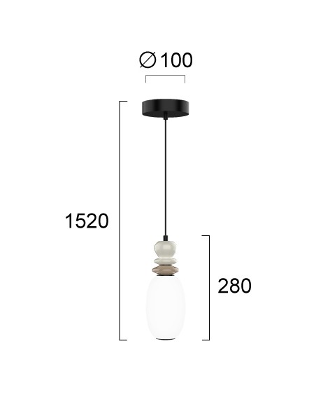 ΦΩΤΙΣΤΙΚΟ ΚΡΕΜΑΣΤΟ 4330800 GEMMA LED 7W 3000K