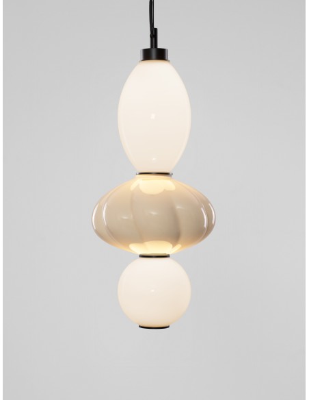 ΦΩΤΙΣΤΙΚΟ ΚΡΕΜΑΣΤΟ LED 18W 9009156 3000K ΚΕΡΑΜΙΚΟ ΜΠΕΖ ΟΠΑΛ ΓΥΑΛΙ