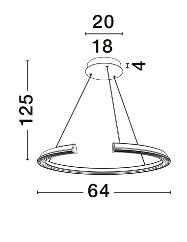 ΦΩΤΙΣΤΙΚΟ ΚΡΕΜΑΣΤΟ LED 48W 9019729 3500K ΧΡΩΜΙΟ