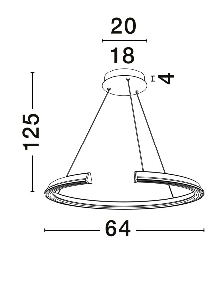ΦΩΤΙΣΤΙΚΟ ΚΡΕΜΑΣΤΟ LED 48W 9019729 3500K ΧΡΩΜΙΟ