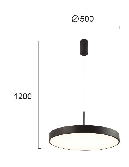 ΦΩΤΙΣΤΙΚΟ ΚΡΕΜΑΣΤΟ LED 40W 4235601 3000Κ-4000K CCT ΜΑΥΡΟ