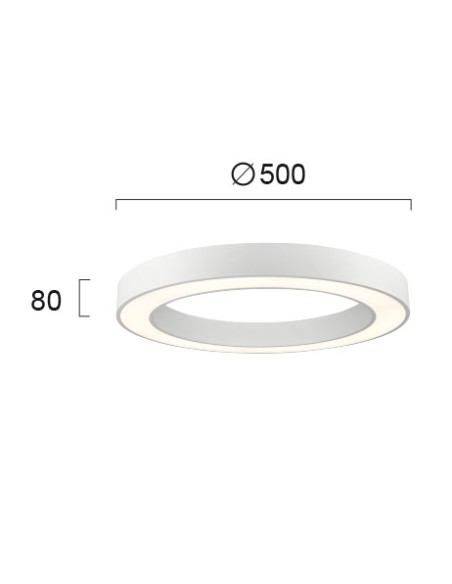ΦΩΤΙΣΤΙΚΟ ΟΡΟΦΗΣ LED 38W APOLLO 4214100 ΛΕΥΚΟ