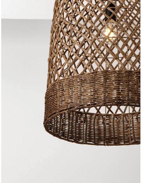 ΦΩΤΙΣΤΙΚΟ ΚΡΕΜΑΣΤΟ 9586655 RATTAN ΚΑΦΕ