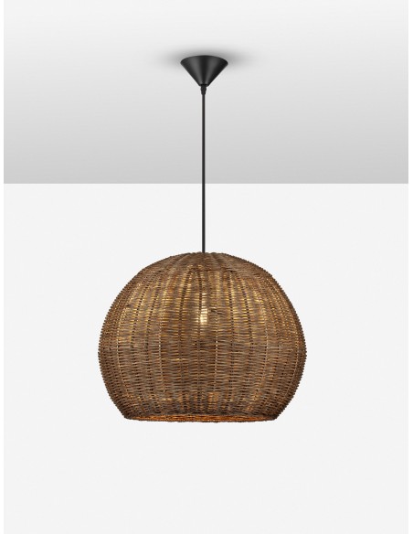 ΦΩΤΙΣΤΙΚΟ ΚΡΕΜΑΣΤΟ 9586667 RATTAN ΚΑΦΕ
