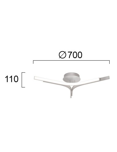 ΦΩΤΙΣΤΙΚΟ ΟΡΟΦΗΣ LED 30W 4325800 3000K ΑΣΗΜΙ ΜΑΤ