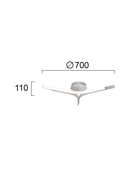 ΦΩΤΙΣΤΙΚΟ ΟΡΟΦΗΣ LED 30W 4325800 3000K ΑΣΗΜΙ ΜΑΤ