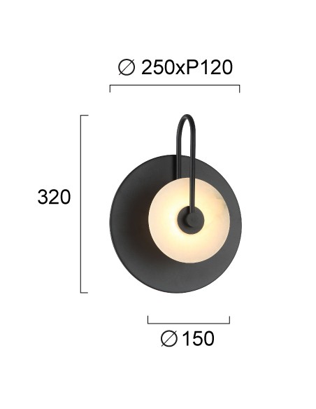 ΑΠΛΙΚΑ LED 6W 4341400 3000K ΜΕΤΑΛΛΟ ΤΕΧΝΗΤΗ ΠΕΤΡΑ ΛΕΥΚΟ ΜΑΥΡΟ