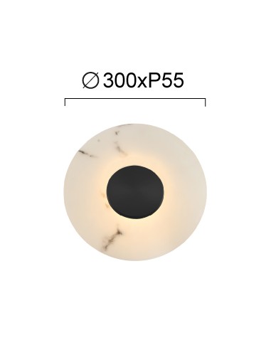 ΑΠΛΙΚΑ LED 9W 4337801 ΜΕΤΑΛΛΟ ΤΕΧΝΗΤΗ ΠΕΤΡΑ ΛΕΥΚΟ
