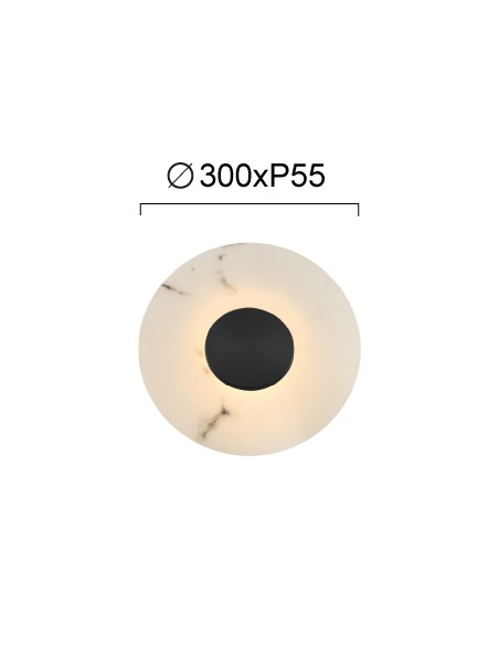 ΑΠΛΙΚΑ LED 9W 4337801 ΜΕΤΑΛΛΟ ΤΕΧΝΗΤΗ ΠΕΤΡΑ ΛΕΥΚΟ