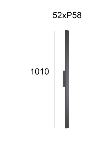 ΑΠΛΙΚΑ LED 18W 4336000 3000K ΜΑΥΡΗ