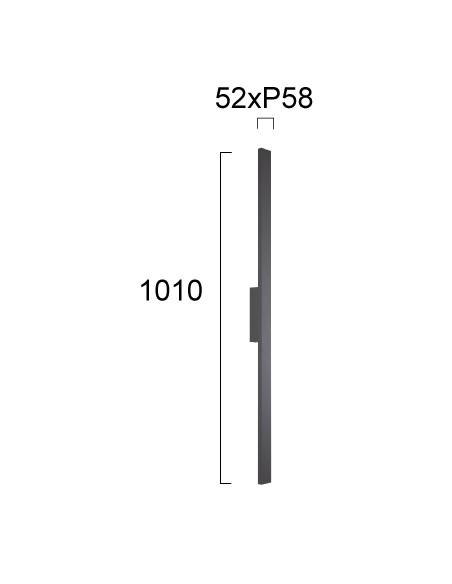 ΑΠΛΙΚΑ LED 18W 4336000 3000K ΜΑΥΡΗ